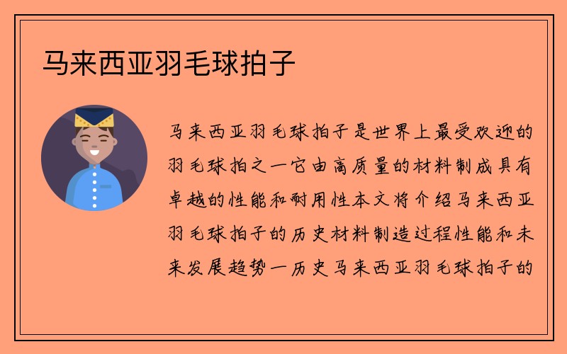 马来西亚羽毛球拍子