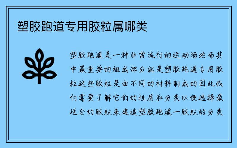 塑胶跑道专用胶粒属哪类