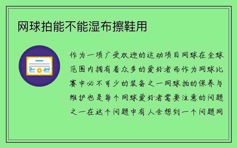 网球拍能不能湿布擦鞋用